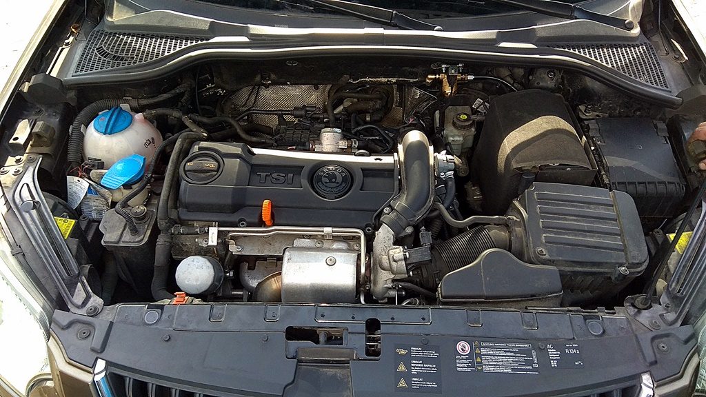 Silnik z bezpośrednim wtryskiem paliwa Skoda Yeti Minivan 1.4 TSI 122KM z zamontowaną instalacja gazową LPG